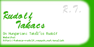 rudolf takacs business card